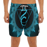 Vishuddha Chakra Symbol Print Men's Split Running Shorts