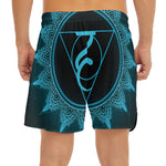 Vishuddha Chakra Symbol Print Men's Split Running Shorts