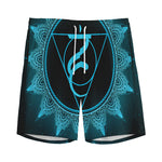 Vishuddha Chakra Symbol Print Men's Sports Shorts