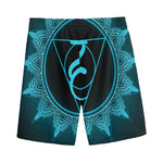 Vishuddha Chakra Symbol Print Men's Sports Shorts