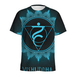 Vishuddha Chakra Symbol Print Men's Sports T-Shirt