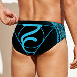 Vishuddha Chakra Symbol Print Men's Swim Briefs