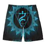 Vishuddha Chakra Symbol Print Men's Swim Trunks