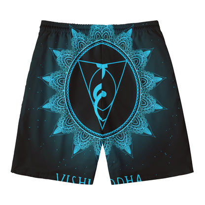 Vishuddha Chakra Symbol Print Men's Swim Trunks