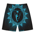 Vishuddha Chakra Symbol Print Men's Swim Trunks
