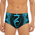 Vishuddha Chakra Symbol Print Men's Triangle Swim Briefs