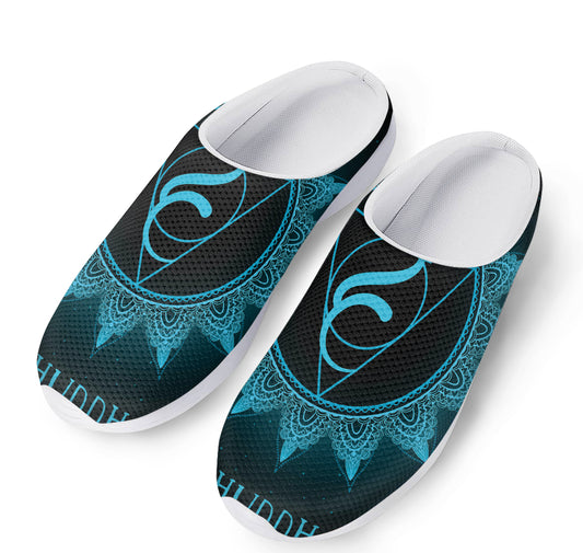 Vishuddha Chakra Symbol Print Mesh Casual Shoes