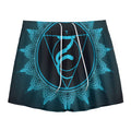Vishuddha Chakra Symbol Print Mesh Shorts