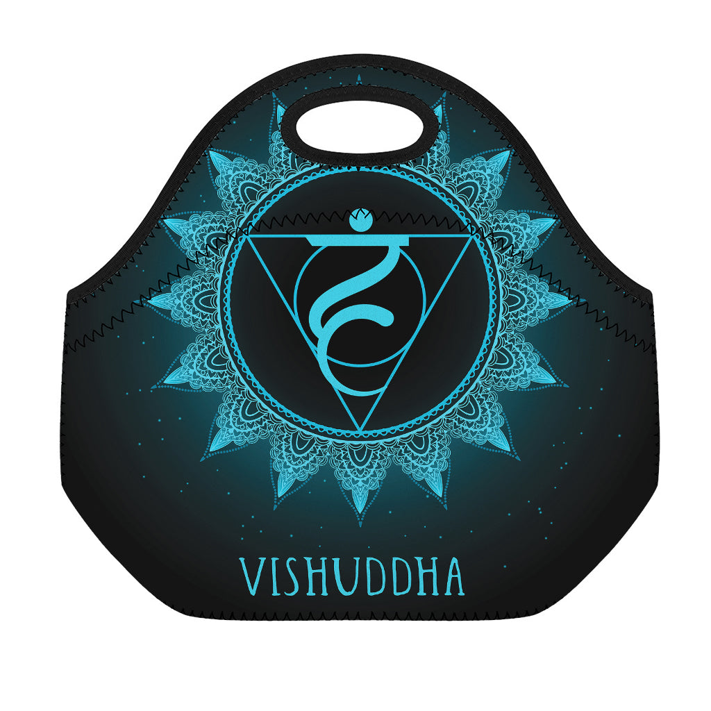 Vishuddha Chakra Symbol Print Neoprene Lunch Bag