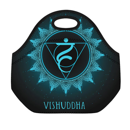 Vishuddha Chakra Symbol Print Neoprene Lunch Bag