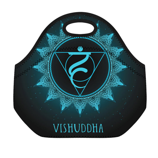 Vishuddha Chakra Symbol Print Neoprene Lunch Bag