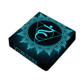 Vishuddha Chakra Symbol Print Outdoor Seat Cushion Cover