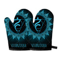Vishuddha Chakra Symbol Print Oven Mitts