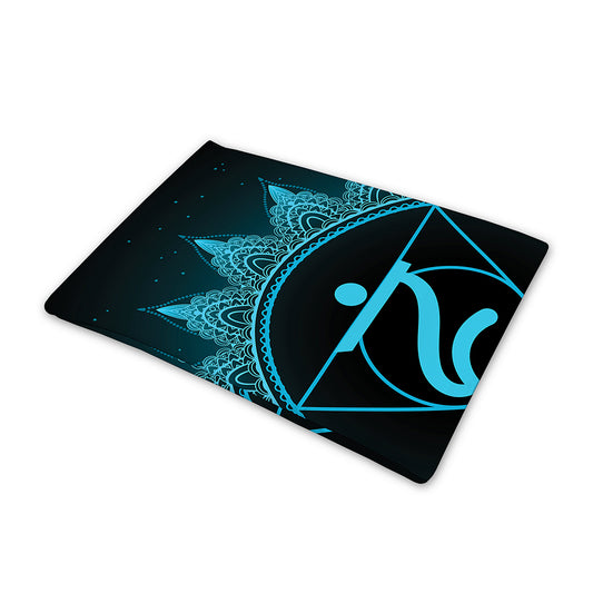 Vishuddha Chakra Symbol Print Pet Cooling Mat Cover