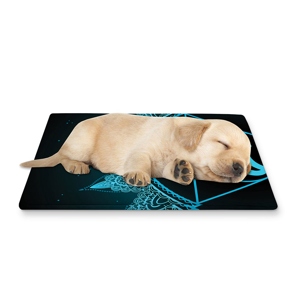 Vishuddha Chakra Symbol Print Pet Cooling Mat Cover