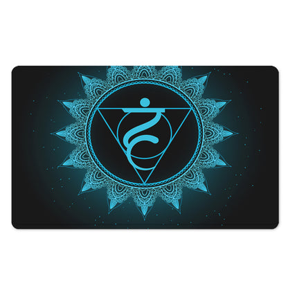 Vishuddha Chakra Symbol Print Polyester Doormat