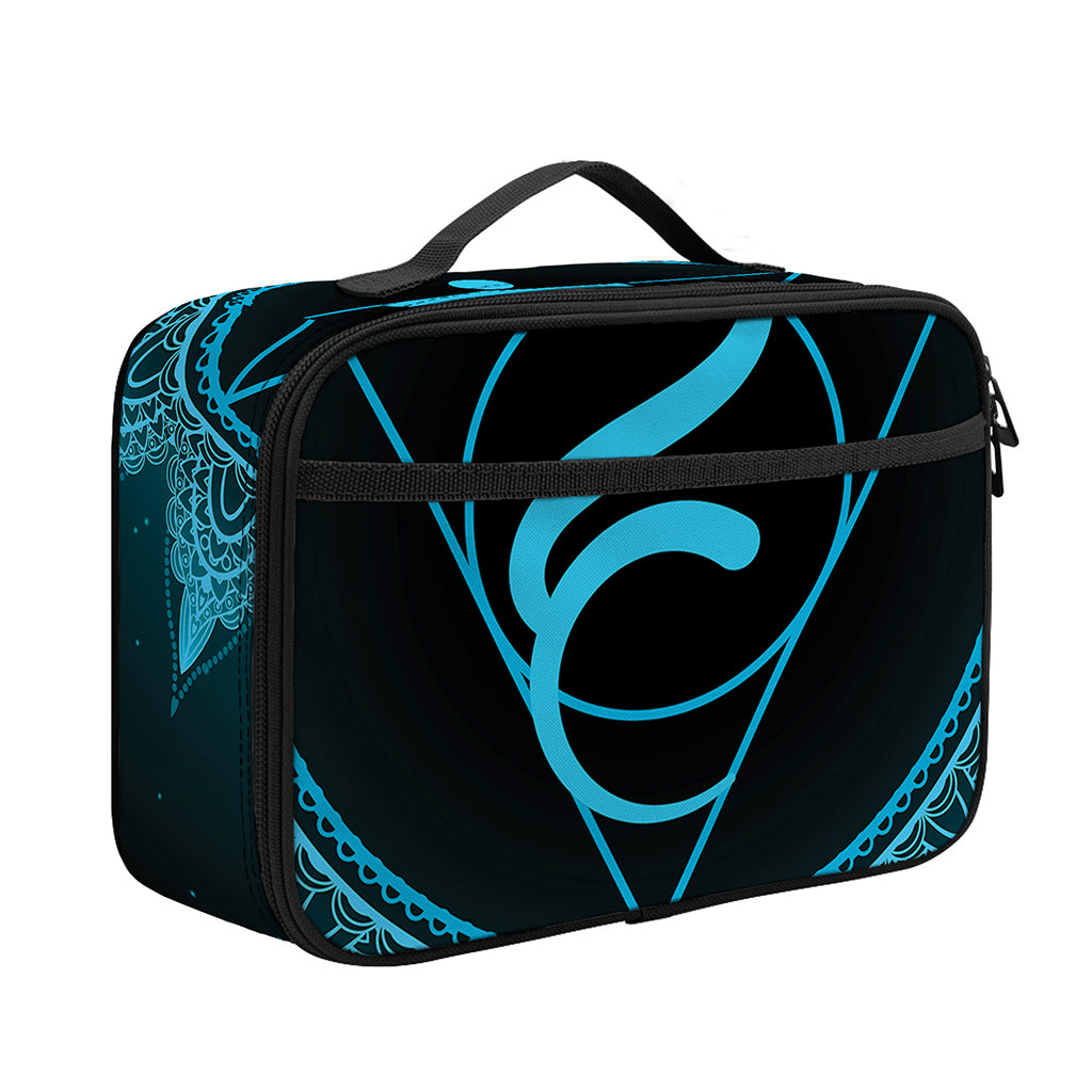Vishuddha Chakra Symbol Print Portable Lunch Bag
