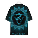 Vishuddha Chakra Symbol Print Rayon Hawaiian Shirt