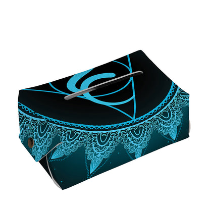 Vishuddha Chakra Symbol Print Rectangle Tissue Box Cover