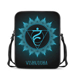 Vishuddha Chakra Symbol Print Rectangular Crossbody Bag