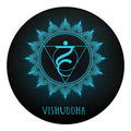 Vishuddha Chakra Symbol Print Round Blanket