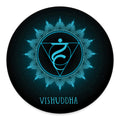Vishuddha Chakra Symbol Print Round Floor Mat