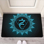 Vishuddha Chakra Symbol Print Rubber Doormat