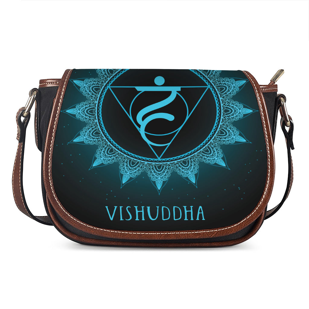 Vishuddha Chakra Symbol Print Saddle Bag