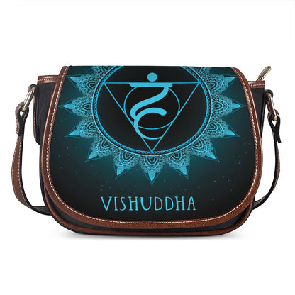 Vishuddha Chakra Symbol Print Saddle Bag