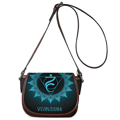 Vishuddha Chakra Symbol Print Saddle Bag