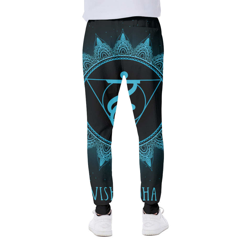 Vishuddha Chakra Symbol Print Scuba Joggers