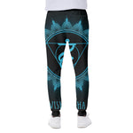 Vishuddha Chakra Symbol Print Scuba Joggers