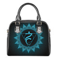 Vishuddha Chakra Symbol Print Shoulder Handbag