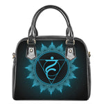 Vishuddha Chakra Symbol Print Shoulder Handbag