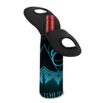 Vishuddha Chakra Symbol Print Single Neoprene Wine Tote