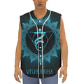 Vishuddha Chakra Symbol Print Sleeveless Baseball Jersey