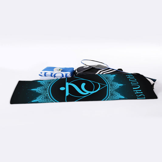 Vishuddha Chakra Symbol Print Sports Towel