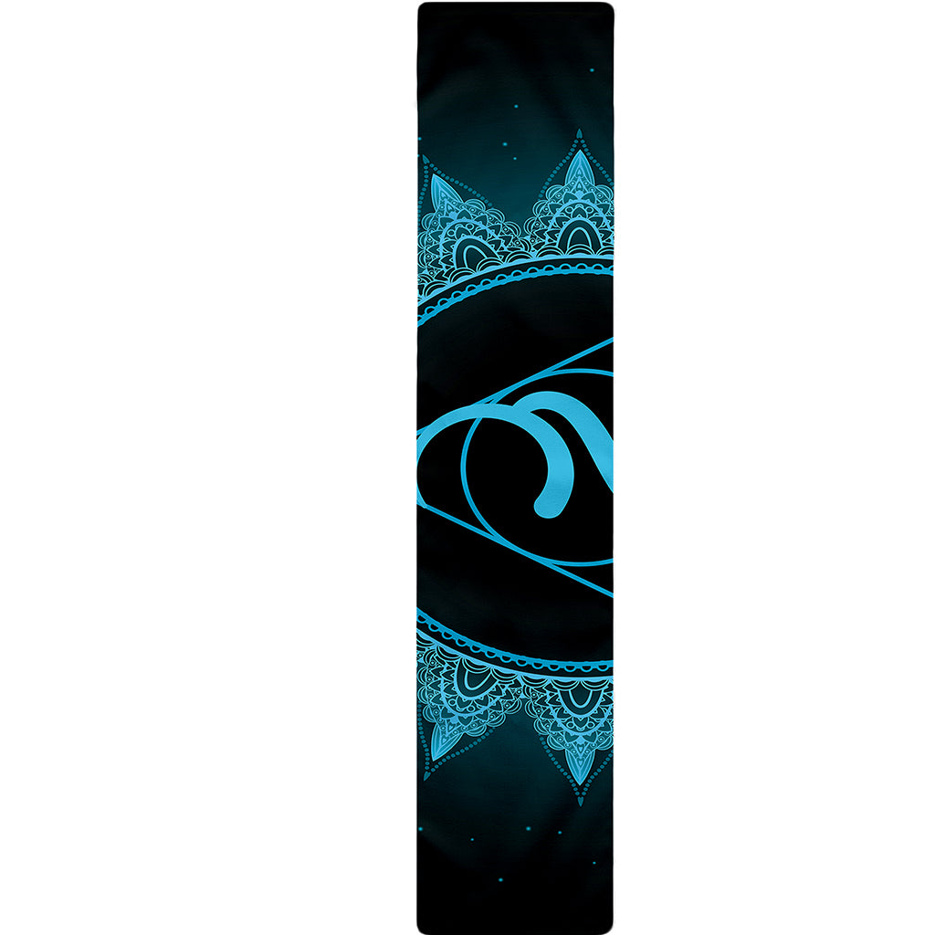 Vishuddha Chakra Symbol Print Table Runner