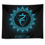 Vishuddha Chakra Symbol Print Tapestry