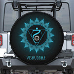 Vishuddha Chakra Symbol Print Tire Cover With Camera Hole