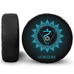 Vishuddha Chakra Symbol Print Tire Cover With Camera Hole