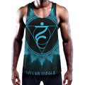 Vishuddha Chakra Symbol Print Men's Workout Tank Top