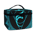 Vishuddha Chakra Symbol Print Travel Makeup Bag