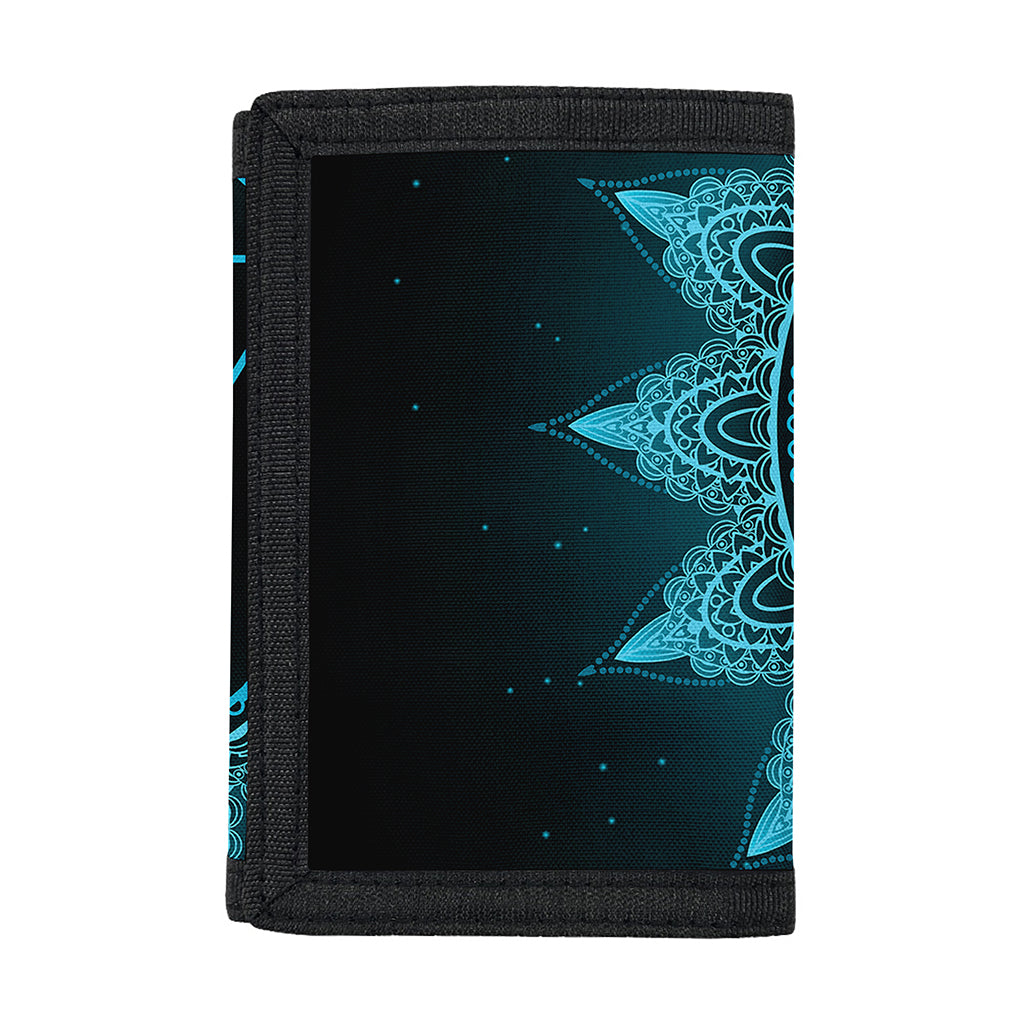 Vishuddha Chakra Symbol Print Trifold Wallet