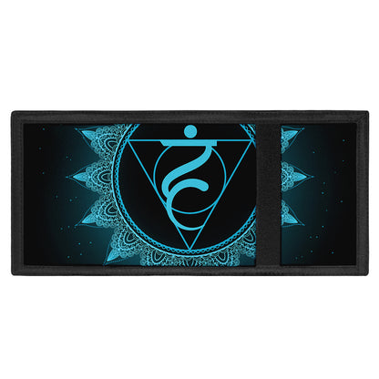 Vishuddha Chakra Symbol Print Trifold Wallet