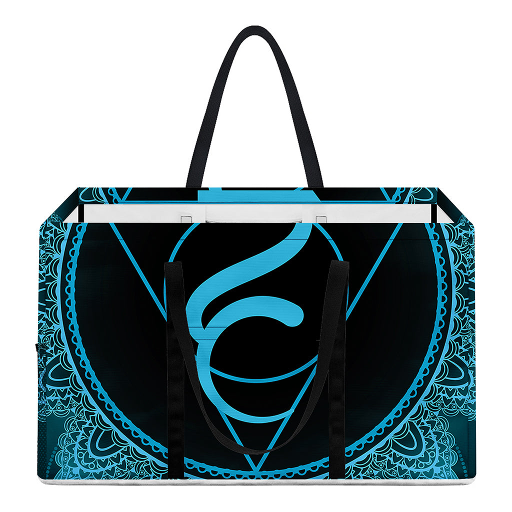 Vishuddha Chakra Symbol Print Utility Tote Bag