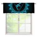 Vishuddha Chakra Symbol Print Window Valance