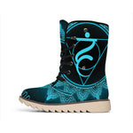 Vishuddha Chakra Symbol Print Winter Boots