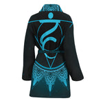 Vishuddha Chakra Symbol Print Women's Bathrobe