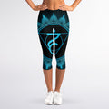 Vishuddha Chakra Symbol Print Women's Capri Leggings